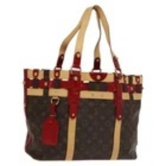 LOUIS VUITTON Monogram Ruby Sarina MM Tote Bag Red M95611 LV Auth 134713 - Picture 1 of 16